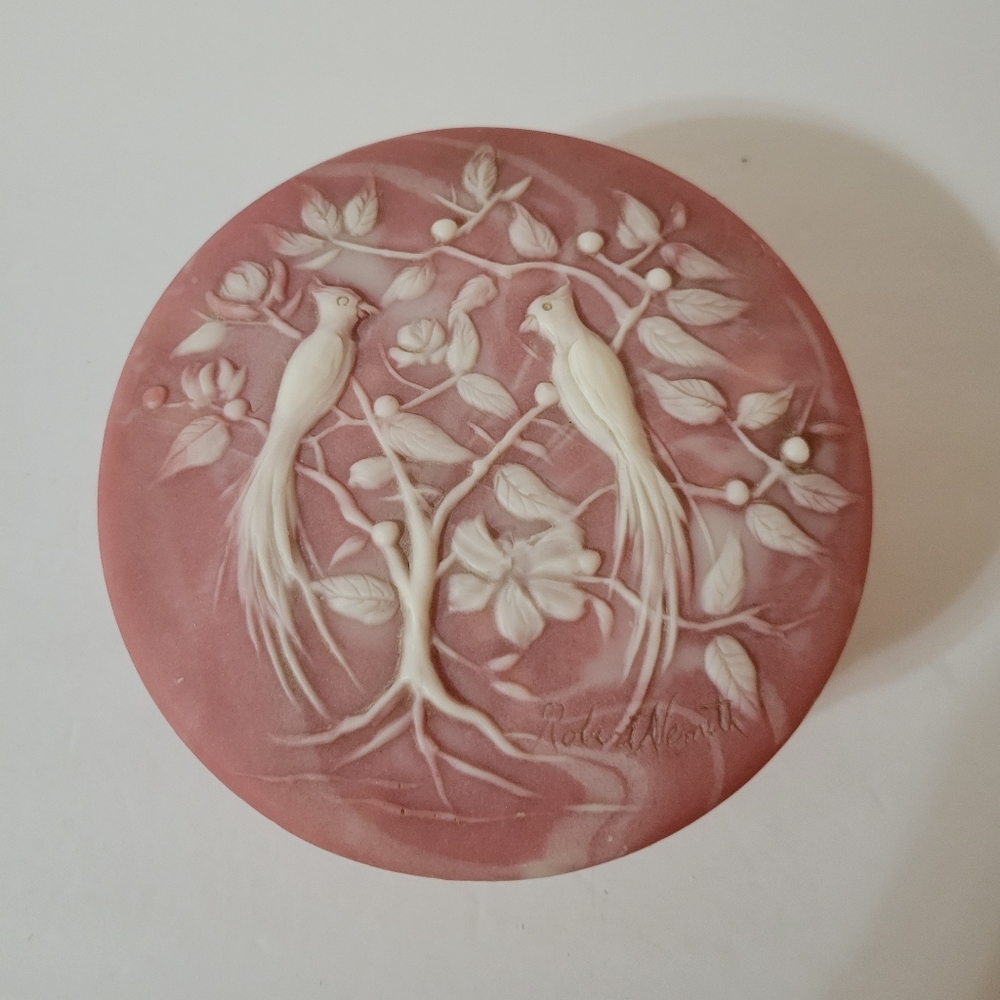 Vintage Incolay Trinket Jewelry Box Signed - Picture 2 of 10
